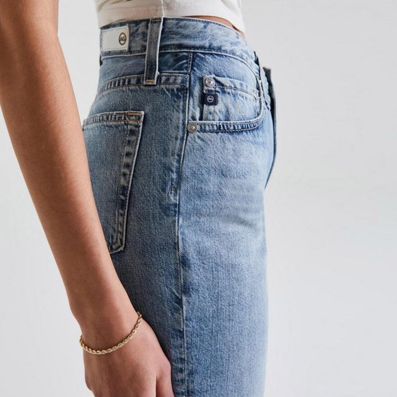 AG The Isabelle High-Rise Straight Crop Raw Hem 26 - Picture 4 of 14